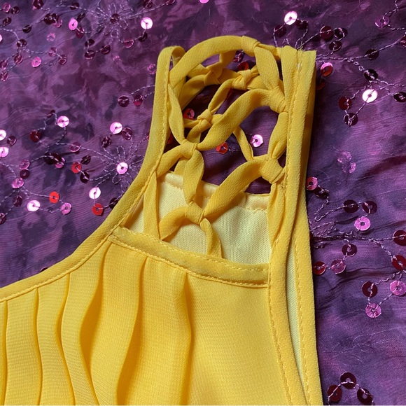 Pokémon Trainer Pikachu Yellow Chiffon Dress Belt Combo Set OOAK SMALL 6 - Picture 3 of 6